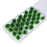 Maxbell Bushy Cluster Grass Tufts Miniature Static Scenery Model Railway DIY Decors 32 strains jungle green