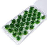 Maxbell Bushy Cluster Grass Tufts Miniature Static Scenery Model Railway DIY Decors 32 strains jungle green
