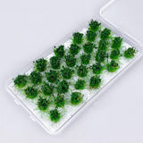 Maxbell Bushy Cluster Grass Tufts Miniature Static Scenery Model Railway DIY Decors 32 strains jungle green
