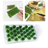 Maxbell Bushy Cluster Grass Tufts Miniature Static Scenery Model Railway DIY Decors 32 strains jungle green