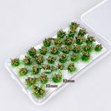 Maxbell Bushy Cluster Grass Tufts Miniature Static Scenery Model Railway DIY Decors 32 strains hay green