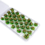 Maxbell Bushy Cluster Grass Tufts Miniature Static Scenery Model Railway DIY Decors 32 strains hay green