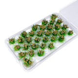 Maxbell Bushy Cluster Grass Tufts Miniature Static Scenery Model Railway DIY Decors 32 strains hay green