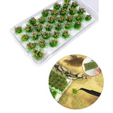 Maxbell Bushy Cluster Grass Tufts Miniature Static Scenery Model Railway DIY Decors 32 strains hay green