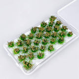 Maxbell Bushy Cluster Grass Tufts Miniature Static Scenery Model Railway DIY Decors 32 strains hay green