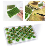 Maxbell Bushy Cluster Grass Tufts Miniature Static Scenery Model Railway DIY Decors 32 strains hay green