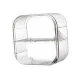 Maxbell Acrylic Display Case with Door Shelves Multi Tier for Figures Model Toy Shop 2 Layer Clear