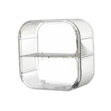 Maxbell Acrylic Display Case with Door Shelves Multi Tier for Figures Model Toy Shop 2 Layer Clear