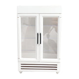 Maxbell Mini 1/12 Dollhouse Refrigerator Freezer Wooden Furniture for Kids Children White