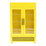 Maxbell Mini 1/12 Dollhouse Refrigerator Freezer Wooden Furniture for Kids Children Yellow