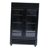 Maxbell Mini 1/12 Dollhouse Refrigerator Freezer Wooden Furniture for Kids Children Black