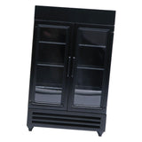 Maxbell Mini 1/12 Dollhouse Refrigerator Freezer Wooden Furniture for Kids Children Black