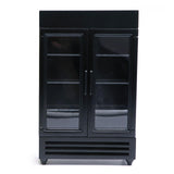 Maxbell Mini 1/12 Dollhouse Refrigerator Freezer Wooden Furniture for Kids Children Black