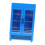 Maxbell Mini 1/12 Dollhouse Refrigerator Freezer Wooden Furniture for Kids Children Blue