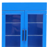 Maxbell Mini 1/12 Dollhouse Refrigerator Freezer Wooden Furniture for Kids Children Blue