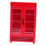 Maxbell Mini 1/12 Dollhouse Refrigerator Freezer Wooden Furniture for Kids Children Red