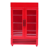 Maxbell Mini 1/12 Dollhouse Refrigerator Freezer Wooden Furniture for Kids Children Red