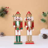 Maxbell Handmade Nutcracker Figures Nutcracker Ornament for Shelf Cabinet Decoration