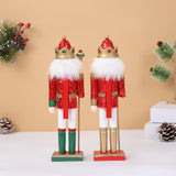 Maxbell Handmade Nutcracker Figures Nutcracker Ornament for Shelf Cabinet Decoration