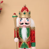 Maxbell Handmade Nutcracker Figures Nutcracker Ornament for Shelf Cabinet Decoration