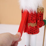 Maxbell Handmade Nutcracker Figures Nutcracker Ornament for Shelf Cabinet Decoration