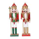 Maxbell Handmade Nutcracker Figures Nutcracker Ornament for Shelf Cabinet Decoration