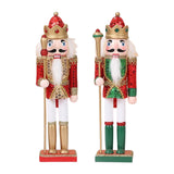 Maxbell Handmade Nutcracker Figures Nutcracker Ornament for Shelf Cabinet Decoration
