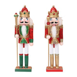 Maxbell Handmade Nutcracker Figures Nutcracker Ornament for Shelf Cabinet Decoration
