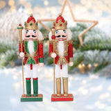 Maxbell Handmade Nutcracker Figures Nutcracker Ornament for Shelf Cabinet Decoration