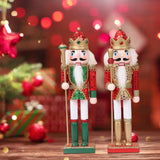 Maxbell Handmade Nutcracker Figures Nutcracker Ornament for Shelf Cabinet Decoration