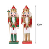 Maxbell Handmade Nutcracker Figures Nutcracker Ornament for Shelf Cabinet Decoration