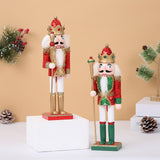 Maxbell Handmade Nutcracker Figures Nutcracker Ornament for Shelf Cabinet Decoration