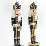 Maxbell Handmade Nutcracker Figures Traditional Figurine for Living Room Home Silver