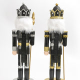 Maxbell Handmade Nutcracker Figures Traditional Figurine for Living Room Home Silver