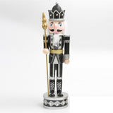 Maxbell Handmade Nutcracker Figures Traditional Figurine for Living Room Home Silver
