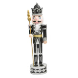 Maxbell Handmade Nutcracker Figures Traditional Figurine for Living Room Home Silver
