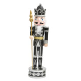 Maxbell Handmade Nutcracker Figures Traditional Figurine for Living Room Home Silver