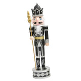Maxbell Handmade Nutcracker Figures Traditional Figurine for Living Room Home Silver