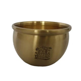 Maxbell Brass Fengshui Bowl Feng Shui Handcarved Wealth Luck Bai Fu for Good Luck Treasure Bowl