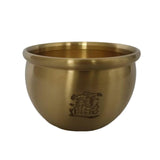 Maxbell Brass Fengshui Bowl Feng Shui Handcarved Wealth Luck Bai Fu for Good Luck Treasure Bowl