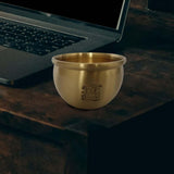 Maxbell Brass Fengshui Bowl Feng Shui Handcarved Wealth Luck Bai Fu for Good Luck Treasure Bowl