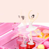 Maxbell Ballerina Mechanical Music Box Rotating Ballet Girl Jewelry Box White