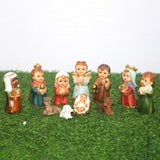Maxbell 11Pcs Nativity Scene Manger Figurines Set Christmas Ornaments for Office