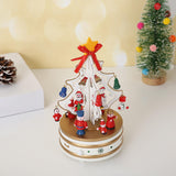 Maxbell Creative Christmas Music Box Rotatable Carousel Toy Decor Holiday Home