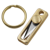 Maxbell Brass Mini Knife with Keychain Hole Package Opener Knife Key Chain Pendant