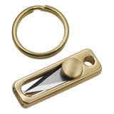 Maxbell Brass Mini Knife with Keychain Hole Package Opener Knife Key Chain Pendant
