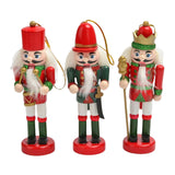 Maxbell 3Pcs Wooden Nutcracker Puppet Party Favors Gift for festival Door