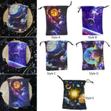 Maxbell Drawstring Bag Jewelry Holder Tarot Card Pouch for Travel Packaging Party Style A