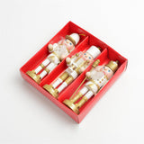 Maxbell 3x Christmas Nutcracker Figures Set for Shelves and Tables Party Gifts