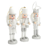 Maxbell 3Pcs Wood Nutcracker Solider Figure Puppet Doll Hanging Pendants Handcraft